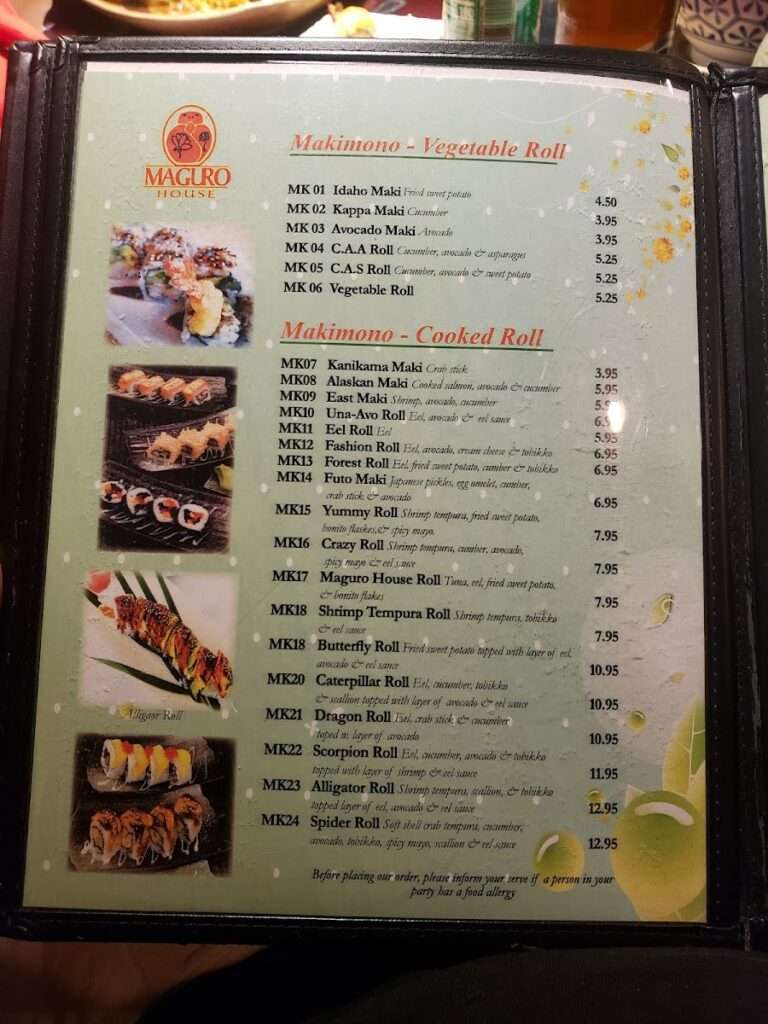 Maguro House & Tea House menu 1